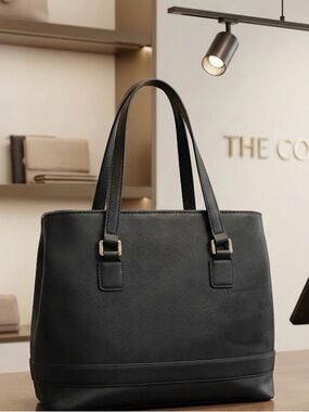 Steve Madden Black Handbag with Gold Accents